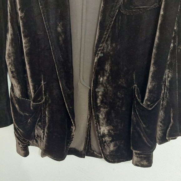 Dries Van Noten Deconstructed Brown Velvet Blazer Men’s 36 Small Nice Drape EUC - Picture 3 of 8